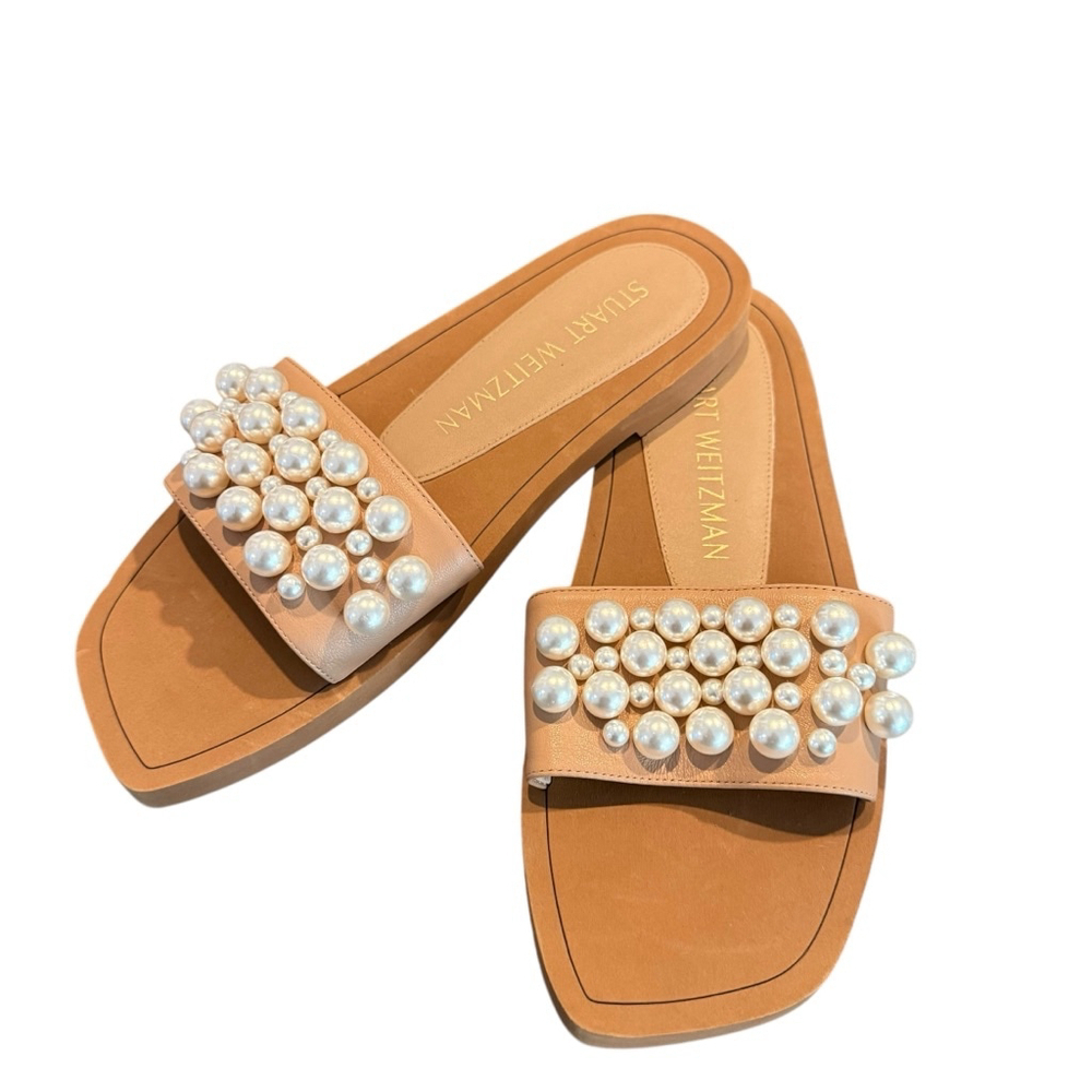 Stuart Weitzman Goldie Slide, Size 9.5M $249 MSRP